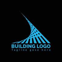 modelo de vetor de design de logotipo de empresa de construção criativa