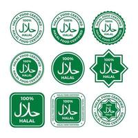 distintivo de ícone de comida halal certificado vetor