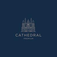 modelo de design de logotipo da catedral ilustração em vetor design gráfico