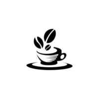 design de ícone de vetor de modelo de logotipo de xícara de café. expresso. ícone de café preto. vetor