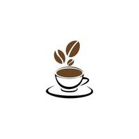 design de ícone de vetor de modelo de logotipo de xícara de café. expresso. ícone de café preto. vetor