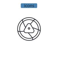 ícones de bola simbolizam elementos vetoriais para infográfico web vetor
