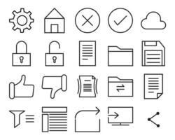 ilustração de conjunto de ícones de linha de dispositivo. muito adequado para sites, aplicativos, aplicativos. vetor
