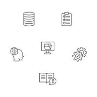 conjunto de ícones de pesquisa. elementos de vetor de símbolo de pacote de pesquisa para web infográfico