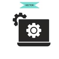 ícones de gerenciamento de operações símbolo elementos vetoriais para infográfico web vetor