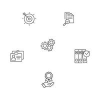 conjunto de ícones de auditoria. elementos de vetor de símbolo de pacote de auditoria para web infográfico