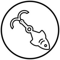 estilo de ícone atrativo de peixe vetor
