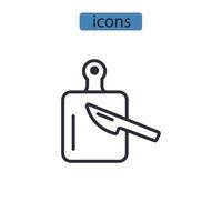 ícones de restaurante símbolo elementos vetoriais para web infográfico vetor