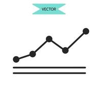 ícones do gráfico símbolo elementos vetoriais para web infográfico vetor