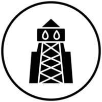 estilo de ícone da torre de petróleo vetor