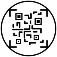 estilo de ícone de código qr vetor