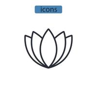 ícones de spa simbolizam elementos vetoriais para infográfico web vetor
