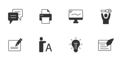 conjunto de ícones de design gráfico. elementos de vetor de símbolo de pacote de design gráfico para web infográfico