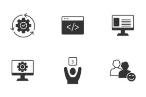 primeiro conjunto de ícones de design web responsivo móvel. elementos de vetor de símbolo de pacote de design web responsivo para celular para web infográfico