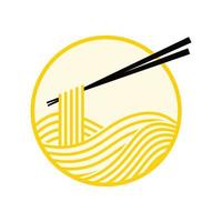 logotipo de macarrão amarelo vetor