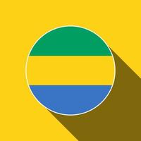 país gabão. bandeira do gabão. ilustração vetorial. vetor