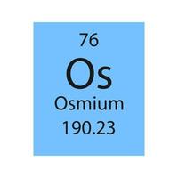 símbolo de ósmio. elemento químico da tabela periódica. ilustração vetorial. vetor