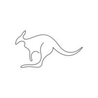 modelo de ilustração de design de logotipo de ícone de canguru vetor