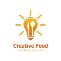 logotipo de comida criativa vetor