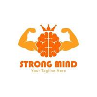 logotipo da mente forte vetor