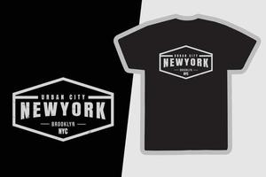 design de camisetas e roupas urbanas de nova york vetor