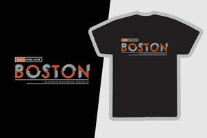 design de camisetas e roupas de boston vetor