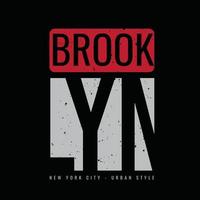 nova york brooklyn t-shirt e design de vestuário vetor