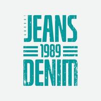 camiseta jeans e design de vestuário vetor