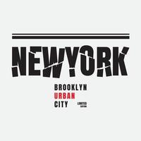 tipografia de ilustração de nova york. perfeito para projetar camisetas, camisas, moletons, pôster, impressão vetor