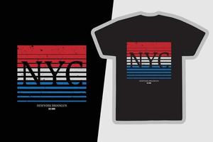 nova york brooklyn t-shirt e design de vestuário vetor