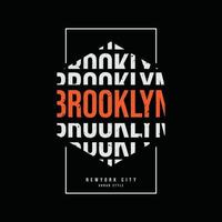 nova york brooklyn t-shirt e design de vestuário vetor