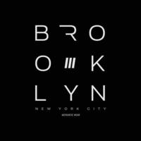 tipografia de ilustração do brooklyn. perfeito para design de camiseta vetor