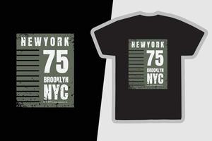 design de camiseta de vetor de tipografia de ilustração de nova york