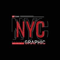 design de camiseta de vetor de tipografia de nova york brooklyn