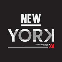 design de camiseta de vetor de tipografia de nova york