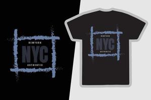 nova york brooklyn t-shirt e design de vestuário vetor