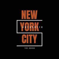 design de camiseta de vetor de tipografia de nova york brooklyn