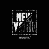 design de camiseta de vetor de tipografia de nova york brooklyn