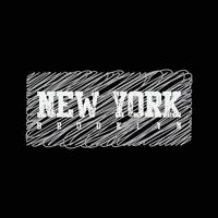 nova york brooklyn t-shirt e design de vestuário vetor