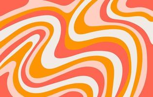abstrato horizontal com ondas coloridas. ilustração vetorial na moda em estilo retrô dos anos 60, 70. vetor