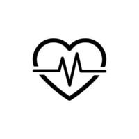 ícone de batimentos cardíacos eps 10 vetor