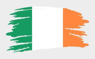 bandeira da irlanda, fundo de pincelada. vetor