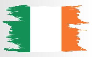 bandeira da irlanda, fundo de pincelada.