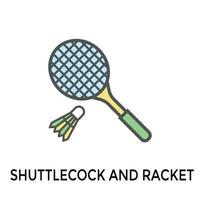 conceitos de badminton na moda vetor