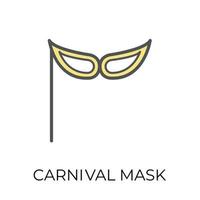 máscara de carnaval da moda vetor