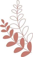 ramos com elemento de decoração de vetor de cor semi plana de folhas. flora e botânica. natureza. item de tamanho completo em branco. plantas ilustração de estilo de desenho animado simples para web design gráfico e animação