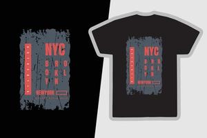 design de camiseta de vetor de tipografia de ilustração de nova york