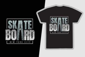 design de camiseta e vestuário de skate vetor