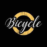 tipografia de bicicleta. perfeito para design de camiseta vetor