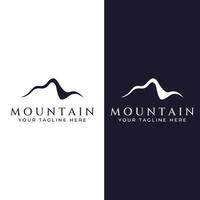 vista da paisagem de montanha, design minimalista. logotipo para fotógrafos, alpinistas e aventureiros. edição usando ilustração vetorial. vetor